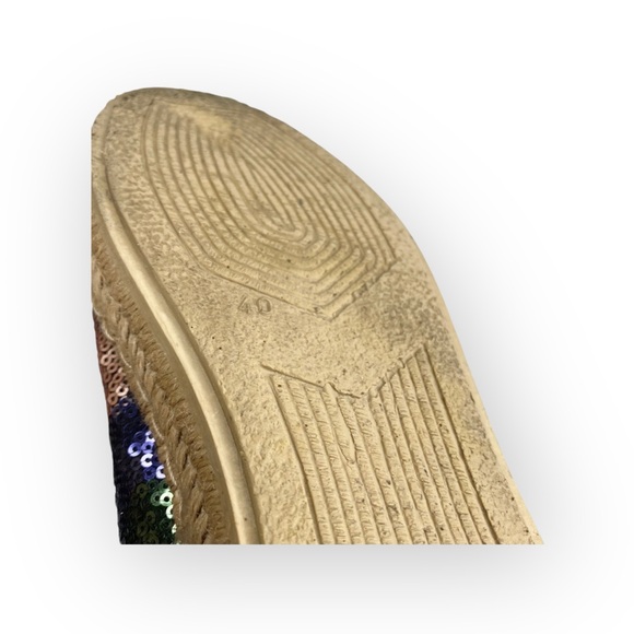 Ibizas ༄ Sequin Platform Espadrilles Lace Up Sneakers ༄ Navy Red Pink༄ 40 9 9.5 - Picture 14 of 16